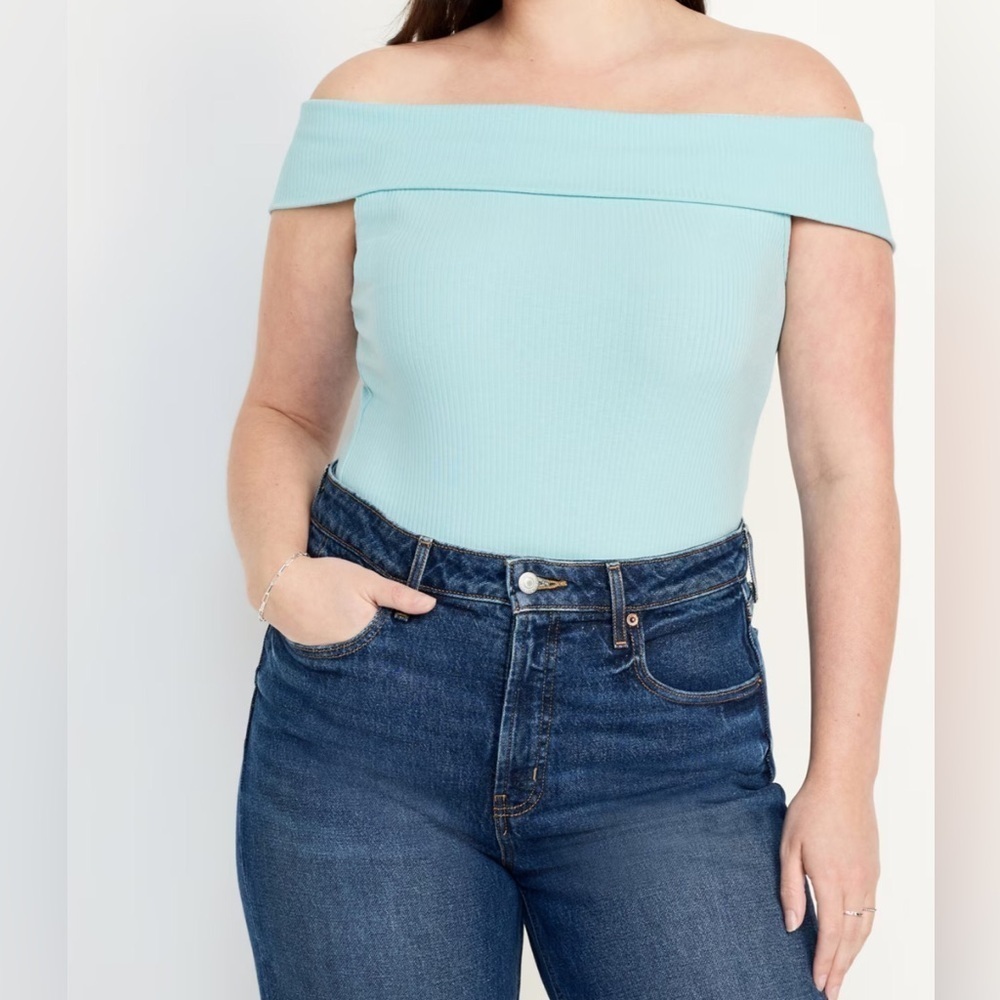 Old Navy Off-Shoulder Ribbed Top Size XL Tall NWT❤️
